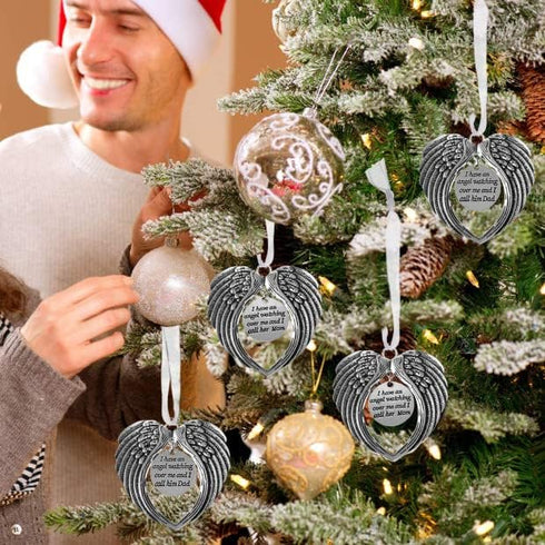 Christmas Memorial Hanging Ornaments Angel Wings